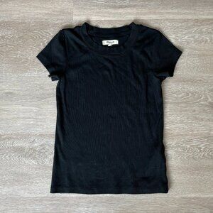 Like New Madewell Blacked Ribbed Short Sleeve T-shirt - Size XS